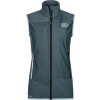 Dámska skialpinistická softshellová vesta Ortovox Col Becchei Vest Women's - dark arctic grey M