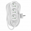 Predlžovačka 10m s 3 zásuvkami, 1.00mm², biela