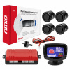 AMiO Sada parkovacích senzorov, LED spätné senzory, 4 senzory, čierna, zlatá, 18 mm, amio-01578
