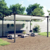 Záhradný altánok s rolovacou strechou, 4 x 3 m, krémový