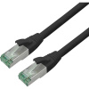 roline recycled material RJ45 (krížený) sieťový prepojovací kábel CAT 6A S/FTP 3 m čierna; 21.45.3253