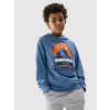 Boys' 4F Hoodie - Blue modrá 140 4F 5904698735655