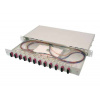 Digitus Fiber Optic Sliding Splice Box, 1U, Equipped 24x SC duplex, incl. M 25 Screw, Splice Cassette OM4 Color Pigtail (DN-96322-4)