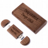 Pendrive drevo ORECH 256 GB 3.0 3.2 USB-C TYP C + BOX + VAŠE GRAVÍROVANIE LOGO