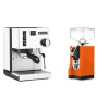 Rancilio Silvia E, biela + Eureka Mignon Specialita, CR orange