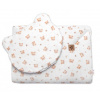 Mušelinová súprava DOTS Teddy Bear 30x35cm, 70x100cm, 2D, Baby Nellys, biela Baby Nellys