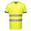 PORTWEST HI-VIS PW3 T181 / Funkčné reflexné tričko - HV žltá/námorná modrá XXL
