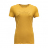DEVOLD Dámske tričko MYRULL WOMAN MERINO TEE arrowwood - žlté Veľkosť: XS