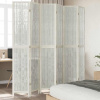 zahrada-XL Paraván 6 panelov biely masívne drevo paulovnie 358684