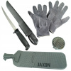 Doska na škrabanie Jaxon Doska na filetovanie + nôž + rukavice 48 cm
