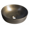 SAPHO PRIORI Ø41,5cm umývadlo na dosku okrúhle, bez prepadu, keramické, bronz, PI032