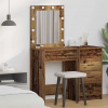 zahrada-XL Toaletný stôl Staré drevo 50 x 41 x 135 cm Kompozitné drevo 865044