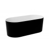 Besco Lova B&W Matt voľne stojaca vaňa 160x74, liaty mramor, WWM-160LBKSM
