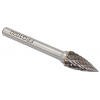 Technická fréza oválna špicatá 10 x 20 mm, dĺžka 60 mm, TYP G, stopka 6 mm, XL-TOOLS