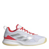 adidas Women's Avaflash Low Tennis Shoes White/Silver Me 7 (40.7)