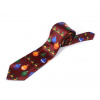 Saténová vánoční kravata Varianta: 1 bordó, Balení: 1 ks