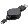 PremiumCord Kábel USB 3.1 C/M - USB 2.0 A/M, charging a sync navíjací kábel 1m ku31cn1bk