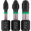 BOSCH Bit PRO PZ Impact, PZ1 × 25, PZ2 × 25, PZ3 × 25 mm, 3 ks 2608522471