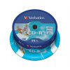CD-R disk, potlačiteľný, matný, ID, AZO, 700MB, 52x, 25 ks, cake box, VERBATIM