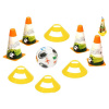 Futbalové kužele 4 ks+ 4 ks s loptou 10 m+
