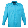 Premier Workwear Pánska košeľa s dlhým rukávom PR200 Turquoise -ca. Pantone 312 44,5 (17H)