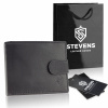 STEVENS Pánska kožená peňaženka s RFID ochranou hnedá PREMIUM ako vianočný darček pod vianočný stromček