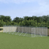 VidaXL Vonkajšia ohrádka pre psa, strieborná, 4x16x2 m, galvanizovaná oceľ