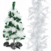 PEROVÁ BOA HUSTÁ ŠÁL GIRLANDA REŤAZ NA VIANOČNÝ STROMČEK vianočná reťaz BIELA