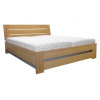 Drewmax Dřevěná postel 140x200 buk LK192 BOX (Barva dřeva: Koniak)