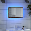 Kúpeľňové zrkadlo s LED svetlom staré drevo 60x8,5x38 cm-ForU-856265