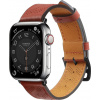 Hurtel Strap Kožený kožený remienok Apple Watch SE, 8, 7, 6, 5, 4, 3, 2, 1 (41, 40, 38 mm) páskový náramok červený