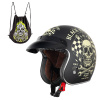 Moto prilba W-TEC Black Heart Kustom Farba Starter, biela lesk, Veľkosť S (55-56)