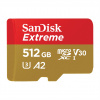 SanDisk 121589 Extreme microSDXC 512 GB + SD Adapter 190 MB s and 130 MB s A2