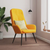Relaxačné kreslo horčicovožlté zamatové-ForU-341201