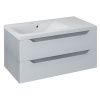 Sapho WAVE umývadlová skrinka 89,7x45x47,8cm, biela/dub strieborný,ľavá (WA094L) SPH WA092-3011