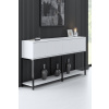 Konzolový stolík Lord - Black, White