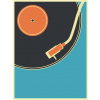 Ilustrácia Retro Music Vintage Turntable Poster in, Youst, 30 × 40 cm