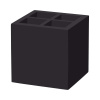 Fine Dine Puzdro na príbory a servítky Madeira Black 150x150x150 mm | Fine Dine