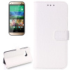 Peňaženkové puzdro Litchi na HTC One mini 2 - biela