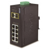 Planet IGS-1020TF, Switch, průmyslový, 8x 10/100/1000T, 2x 100/1000X SFP, -40~+75°C