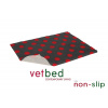 Vetbed® protišmykový antracitový s červenými bodkami 100 x 150 cm