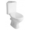 AQUALINE CLIFTON 74,7cm WC kombi rohové komplet so splachovaním, zadný odpad, biele, FS1PK