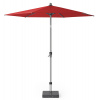 Slnečník Riva 1 Basic Platinum Veľkosť: Ø 250 cm, Farba rámu: Antracitová, Farba látky: Červená