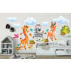 Prehozynapostel Rozprávková detská nálepka na stenu - safari so zvieratkami Šírka: 80 cm | Dĺžka: 160 cm KMS41039_80X160