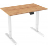 Výškovo nastaviteľný stôl AlzaErgo Table ET1 NewGen biely + doska TTE-01 140x80cm bambusová (BUN)