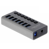 Delock 63669 7 portů USB 3.0 hub sivá; 63669