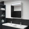 vidaXL LED kúpeľňová zrkadlová skrinka 60x11x80 cm - Biela - 7038-148832