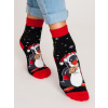 NOVITI SF012-U-02 XMAS Penguin froté ponožky 27/30
