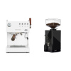 Ascaso Steel DUO PID PLUS, White&Wood + Eureka Mignon Silenzio 55, BL black