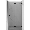 Mexen, Mexen Lunar-F pravé skladacie sprchové dvere 85 cm, priehľadné, čierne - 836-085-000-70-00-P
